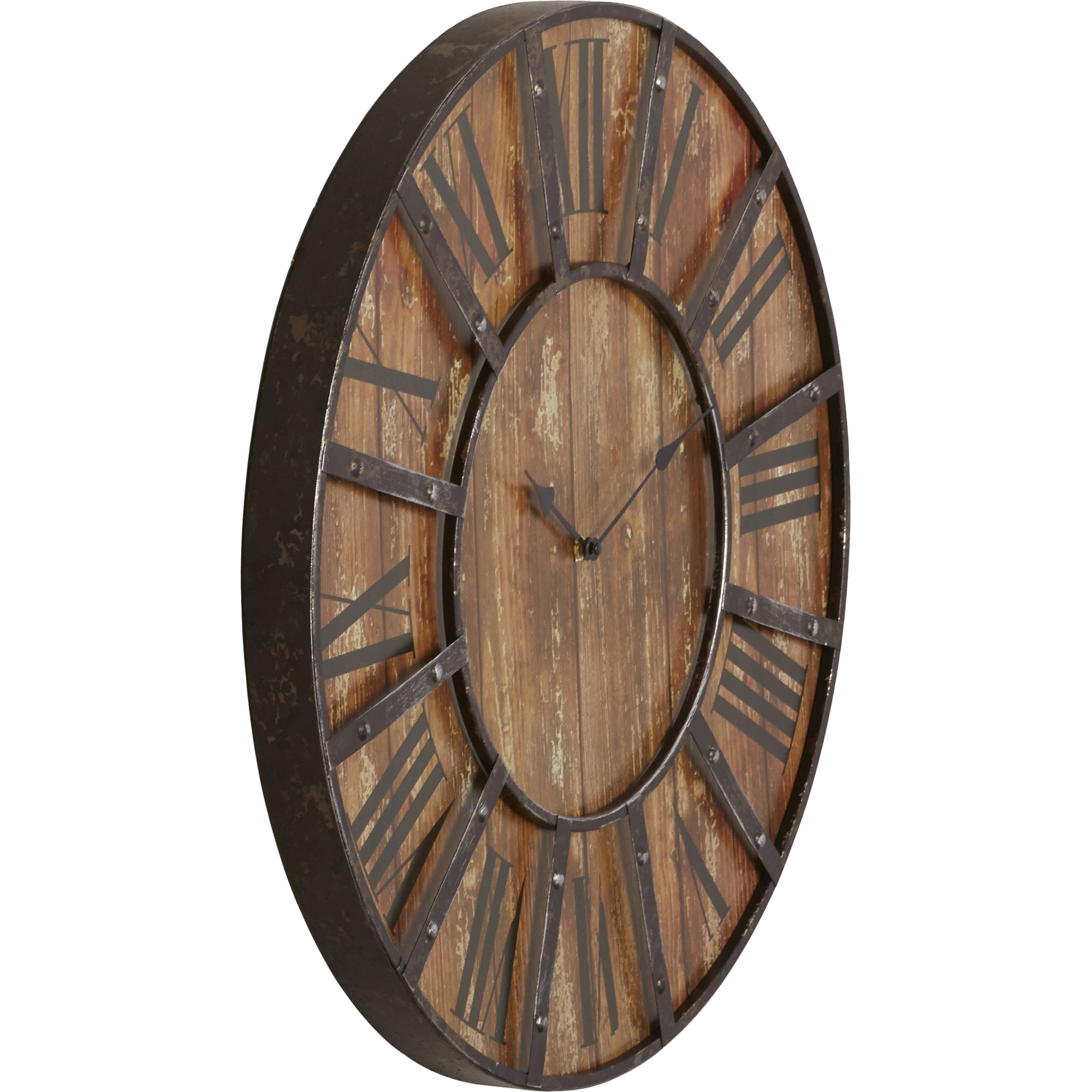 Oversized 24" Metal Wall Clock & Reviews Birch Lane